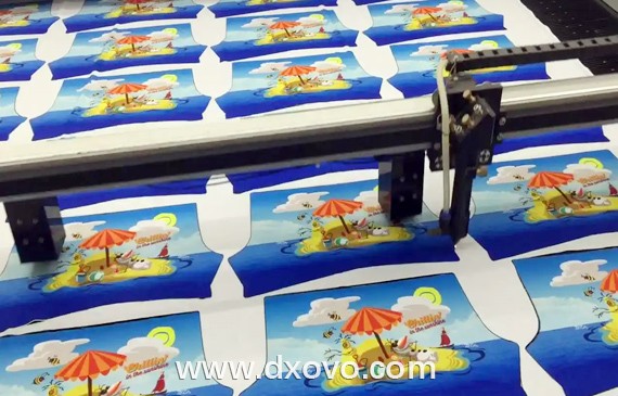 Laser cutting of childrens clothing fabric