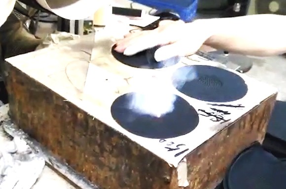 Laser drilling on the surface of denim
